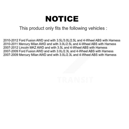 Capteur de vitesse de roue ABS arrière droit, pour Ford Fusion Lincoln MKZ Mercury Milan