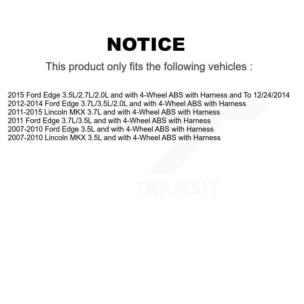 Capteur de vitesse de roue ABS avant droit, pour Ford Edge Lincoln MKX SEN-2ABS1434