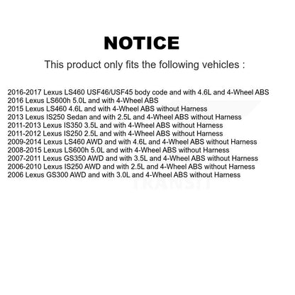 Capteur de vitesse de roue ABS avant droit, pour Lexus IS250 GS350 LS460 IS350 GS300