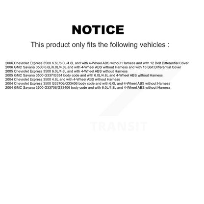 Capteur de vitesse de roue ABS arrière, pour Chevrolet Express 3500 GMC Savana SEN-2ABS1548