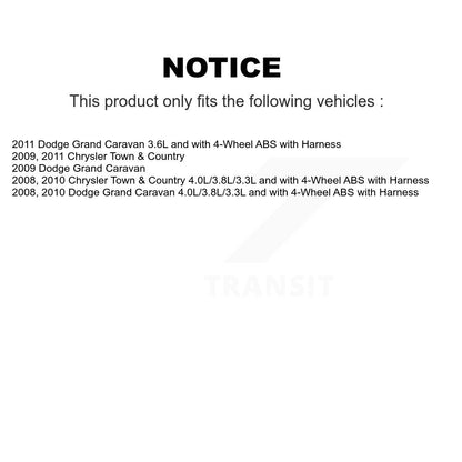 Capteur de vitesse de roue ABS arrière, pour Dodge Grand Caravan Chrysler Town & Country