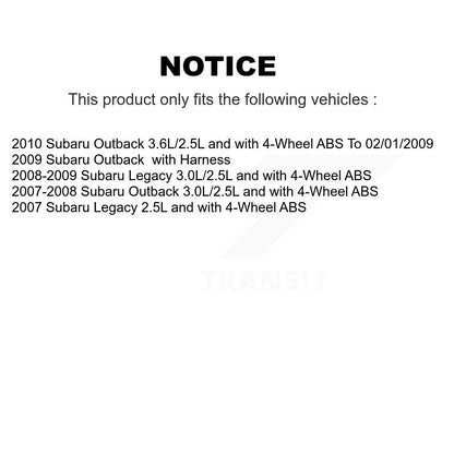 Capteur de vitesse de roue ABS avant pour Subaru Outback Legacy SEN-2ABS1835