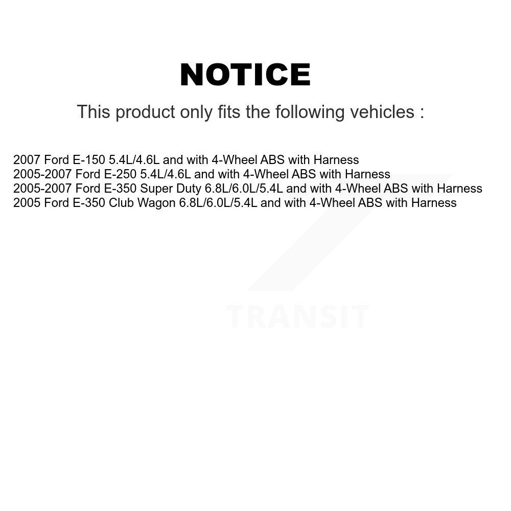 Capteur de vitesse de roue ABS avant gauche, pour Ford E-350 Super Duty E-250 E-150 Club
