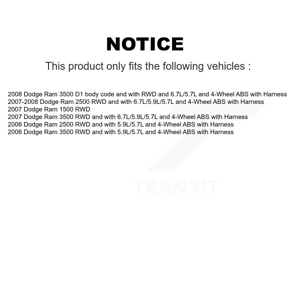 Capteur de vitesse de roue ABS avant, pour Dodge Ram 3500 2500 1500 SEN-2ABS2291