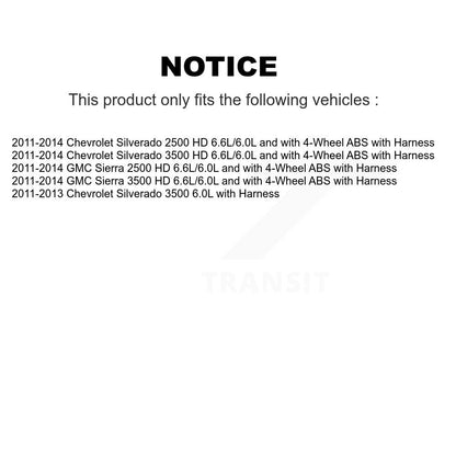 Capteur de vitesse de roue ABS arrière, pour GMC Chevrolet Sierra 2500 HD Silverado 3500