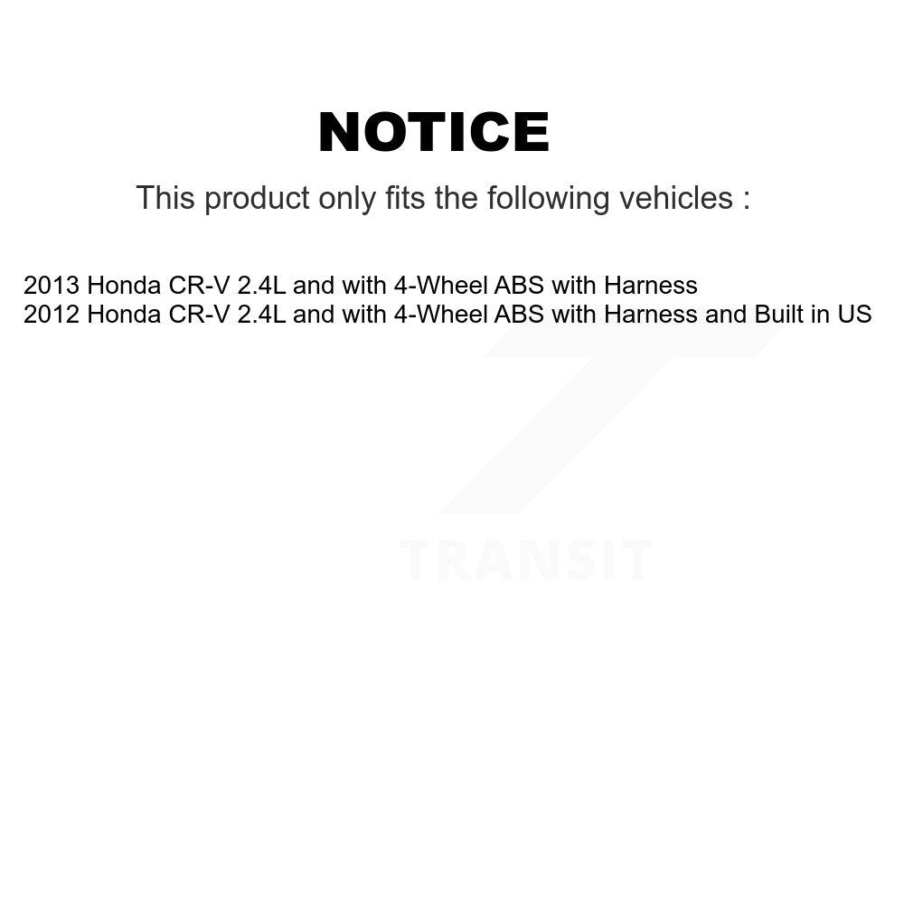 Capteur de vitesse de roue ABS avant gauche pour Honda CR-V 2,4 l avec 4 roues SEN-2ABS2407
