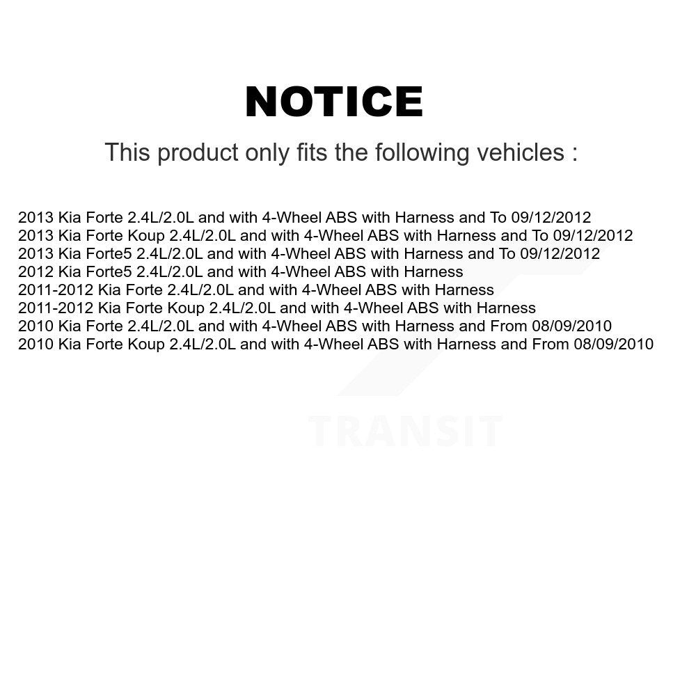 Capteur de vitesse de roue ABS arrière droit, pour Kia Forte koup Forte5 SEN-2ABS2432