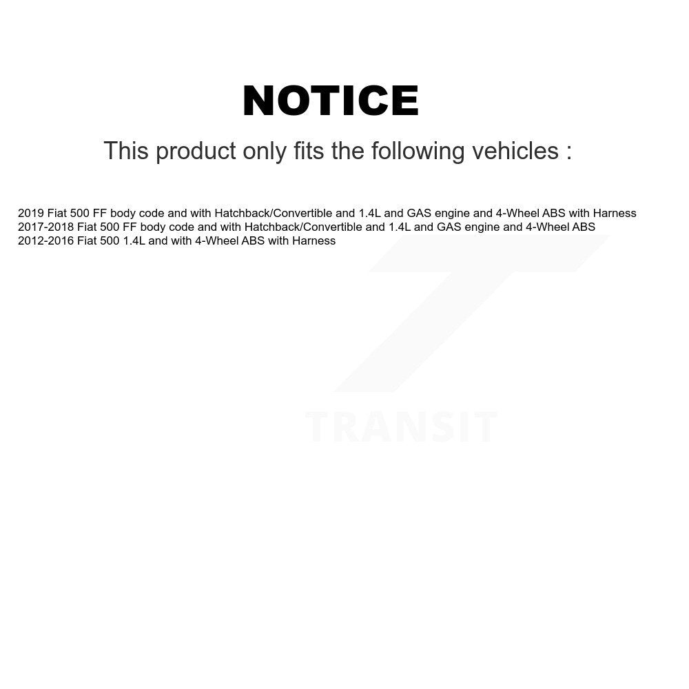 Capteur de vitesse de roue ABS arrière pour Fiat 500 SEN-2ABS2436