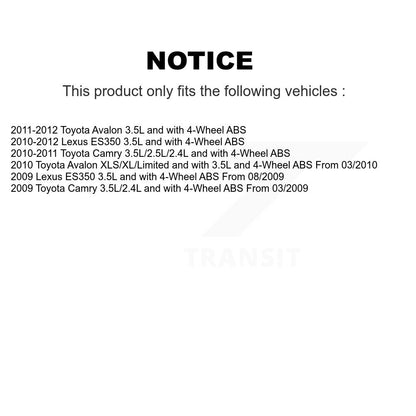 Faisceau de câbles de capteur de vitesse de roue ABS arrière droit, pour Toyota Camry Lexus ES350