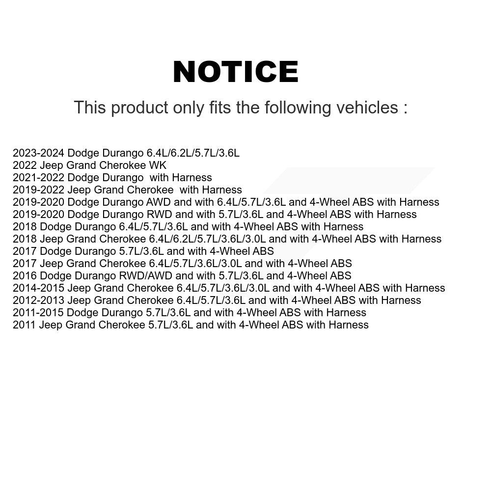 Capteur de vitesse de roue ABS arrière, pour Jeep Grand Cherokee Dodge Durango WK