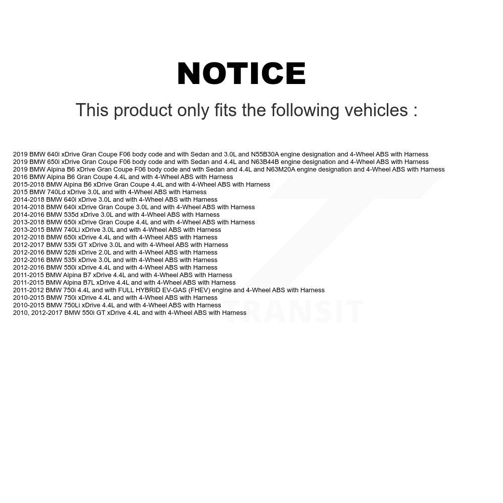 Capteur de vitesse de roue avant ABS, pour BMW 528i xDrive 535i 750i 535d 650i 750Li Gran