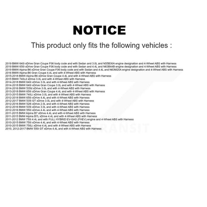 Capteur de vitesse de roue avant ABS, pour BMW 528i xDrive 535i 750i 535d 650i 750Li Gran