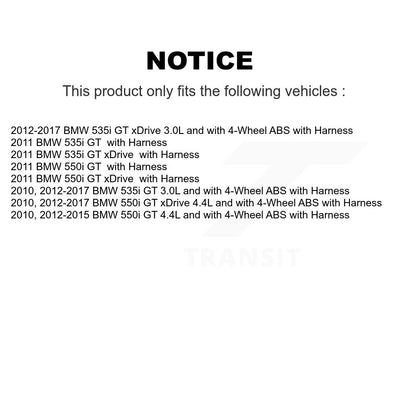 Capteur de vitesse de roue ABS arrière pour BMW 535i GT xDrive 550i avec harnais