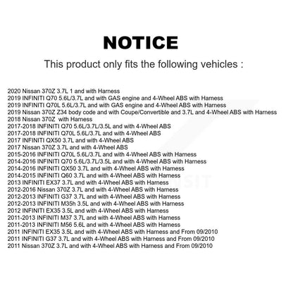 Capteur de vitesse de roue ABS arrière gauche, pour INFINITI QX50 G37 Nissan 370Z EX35 EX37 M3