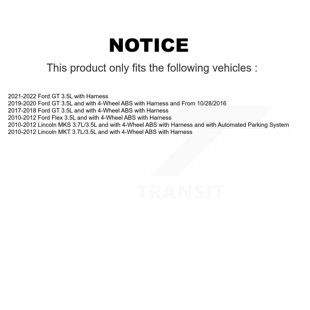 Capteur de vitesse de roue ABS pour Ford Flex Lincoln MKS MKT GT SEN-2ABS2582