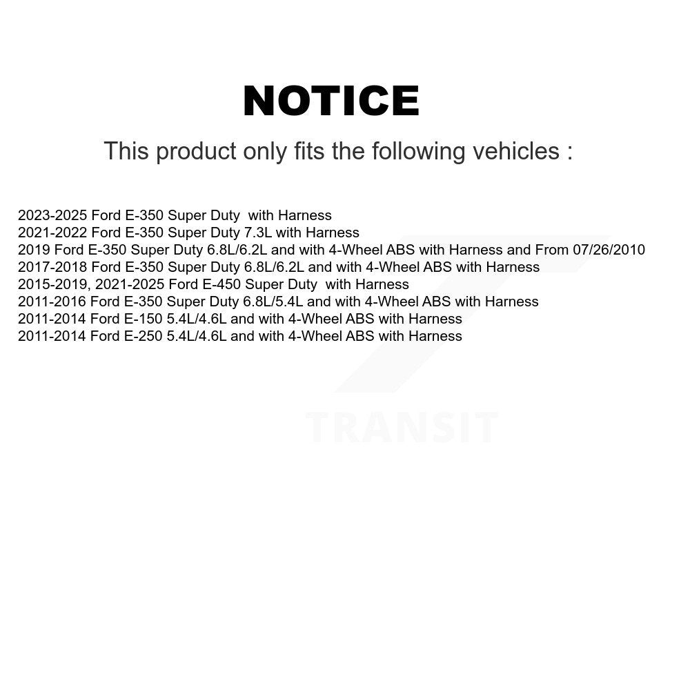 Capteur de vitesse de roue ABS avant droit, pour Ford E-350 Super Duty E-250 E-450 E-150