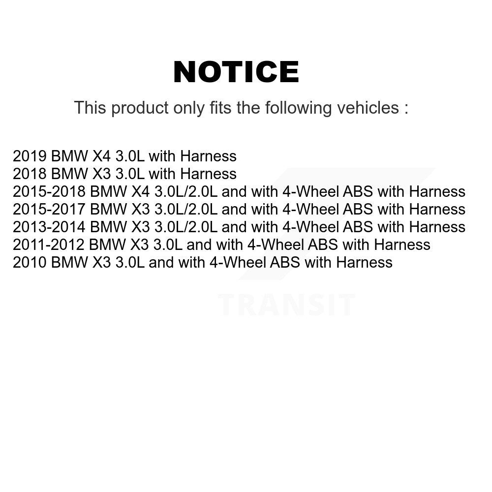 Capteur de vitesse de roue ABS avant pour BMW X3 X4 avec harnais SEN-2ABS2613