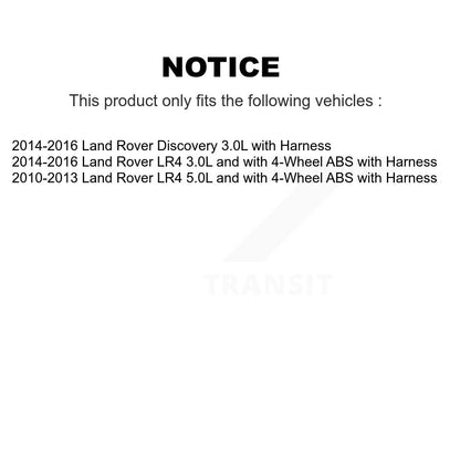 Capteur de vitesse de roue avant ABS pour Land Rover LR4 Discovery avec harnais