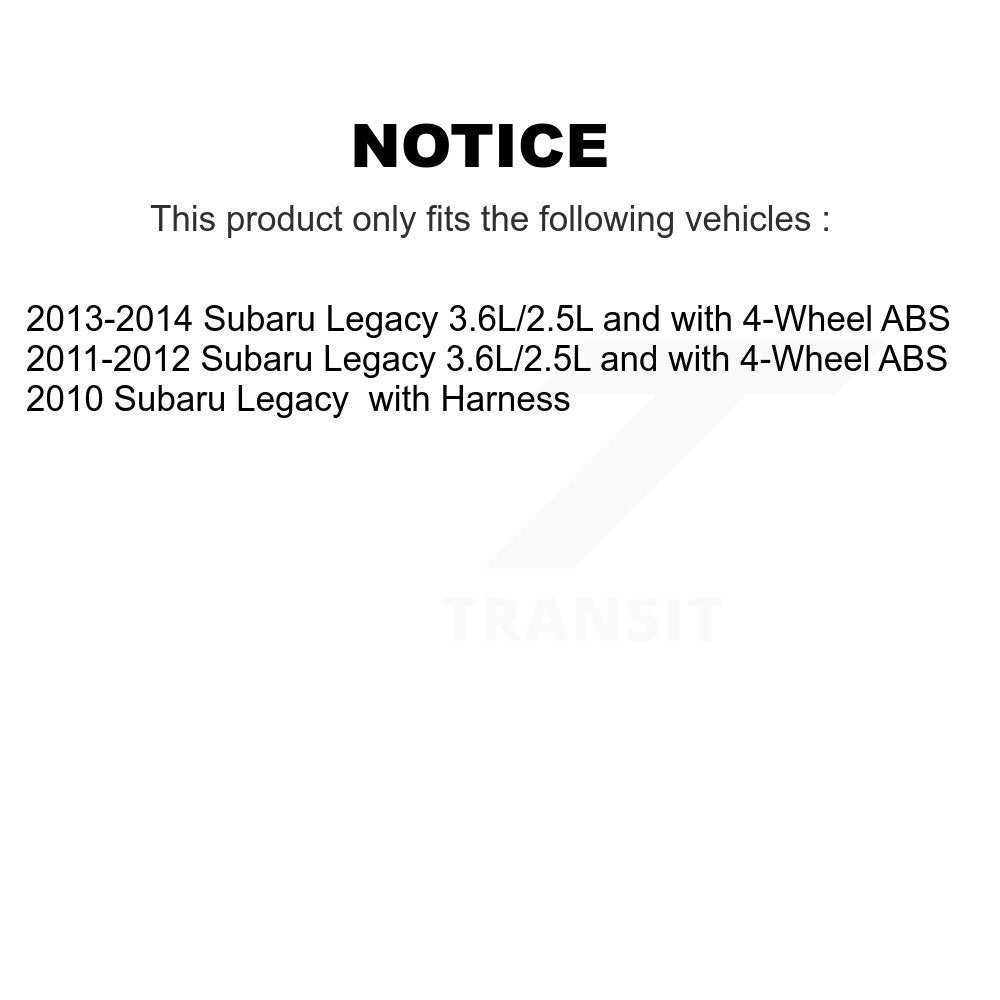 Capteur de vitesse de roue ABS avant pour Subaru Legacy SEN-2ABS2636
