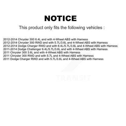 Capteur de vitesse de roue ABS avant, pour Dodge Chrysler 300 chargeur Challenger