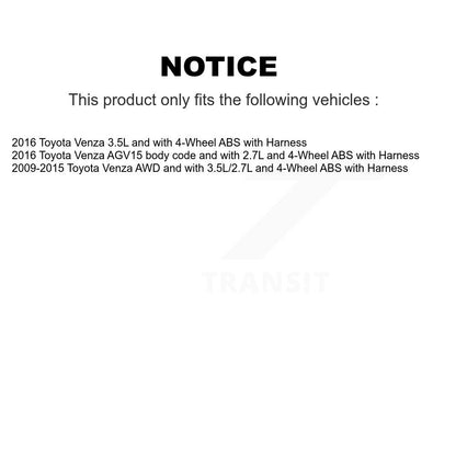 Capteur de vitesse de roue ABS arrière droit pour Toyota Venza avec harnais SEN-2ABS2671