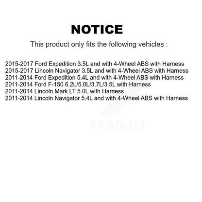 Capteur de vitesse de roue avant ABS, pour Ford F-150 Expedition Lincoln Navigator Mark L