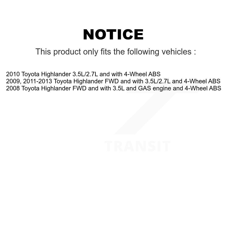 Faisceau de câbles de capteur de vitesse de roue ABS arrière gauche pour Toyota Highlander