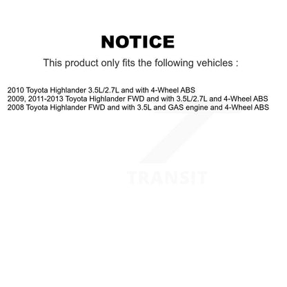 Faisceau de câbles de capteur de vitesse de roue ABS arrière gauche pour Toyota Highlander
