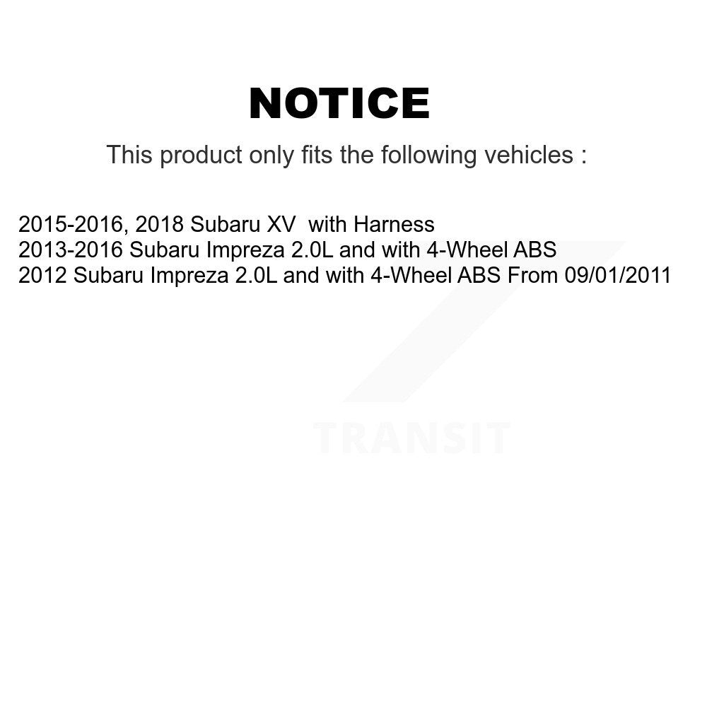 Capteur de vitesse de roue ABS arrière droit pour Subaru Impreza XV SEN-2ABS2727