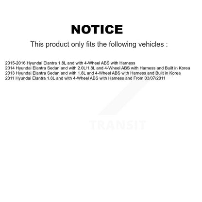 Capteur de vitesse de roue ABS arrière droit pour Hyundai Elantra SEN-2ABS2816