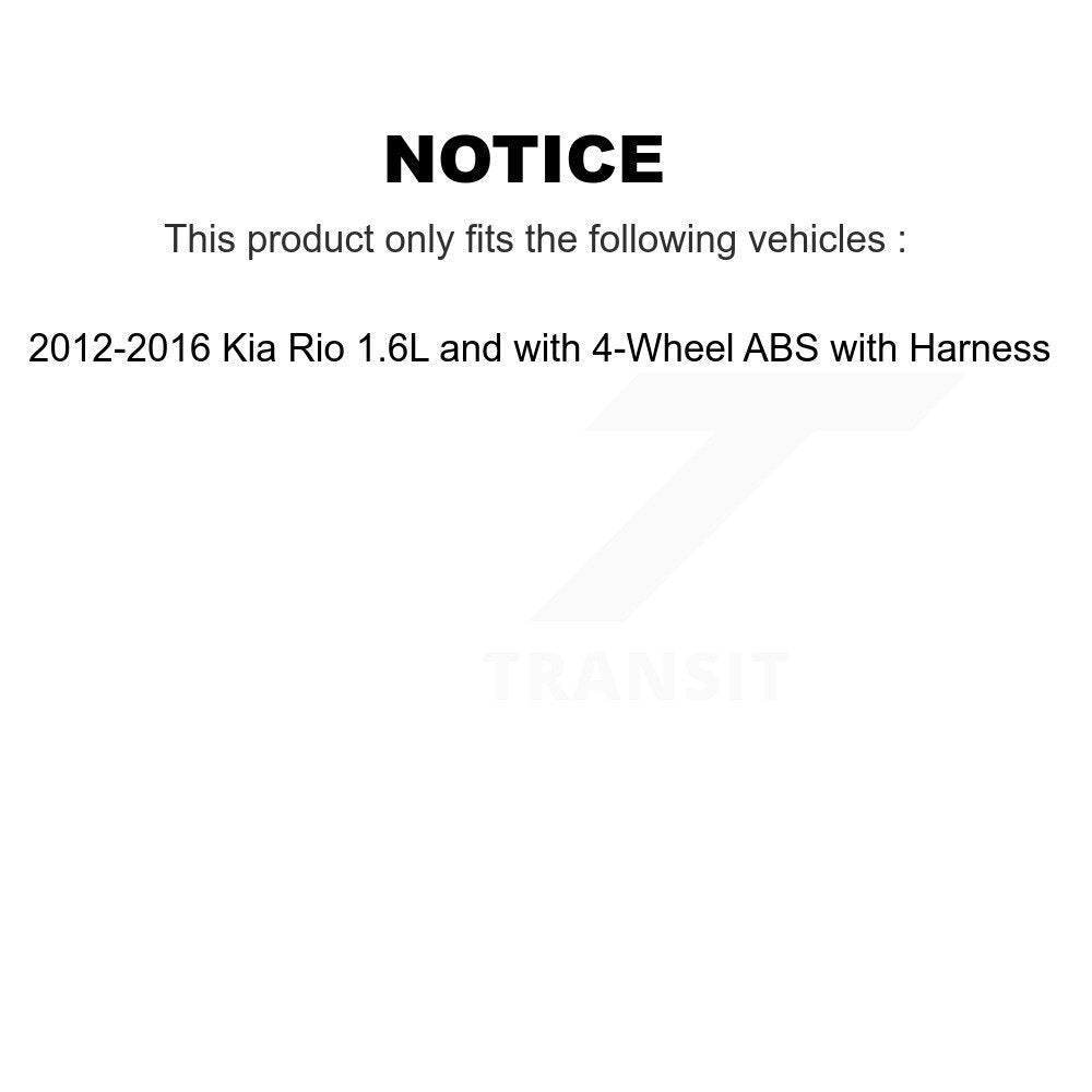 Capteur de vitesse de roue ABS arrière gauche pour Kia Rio 1,6 l avec harnais à 4 roues