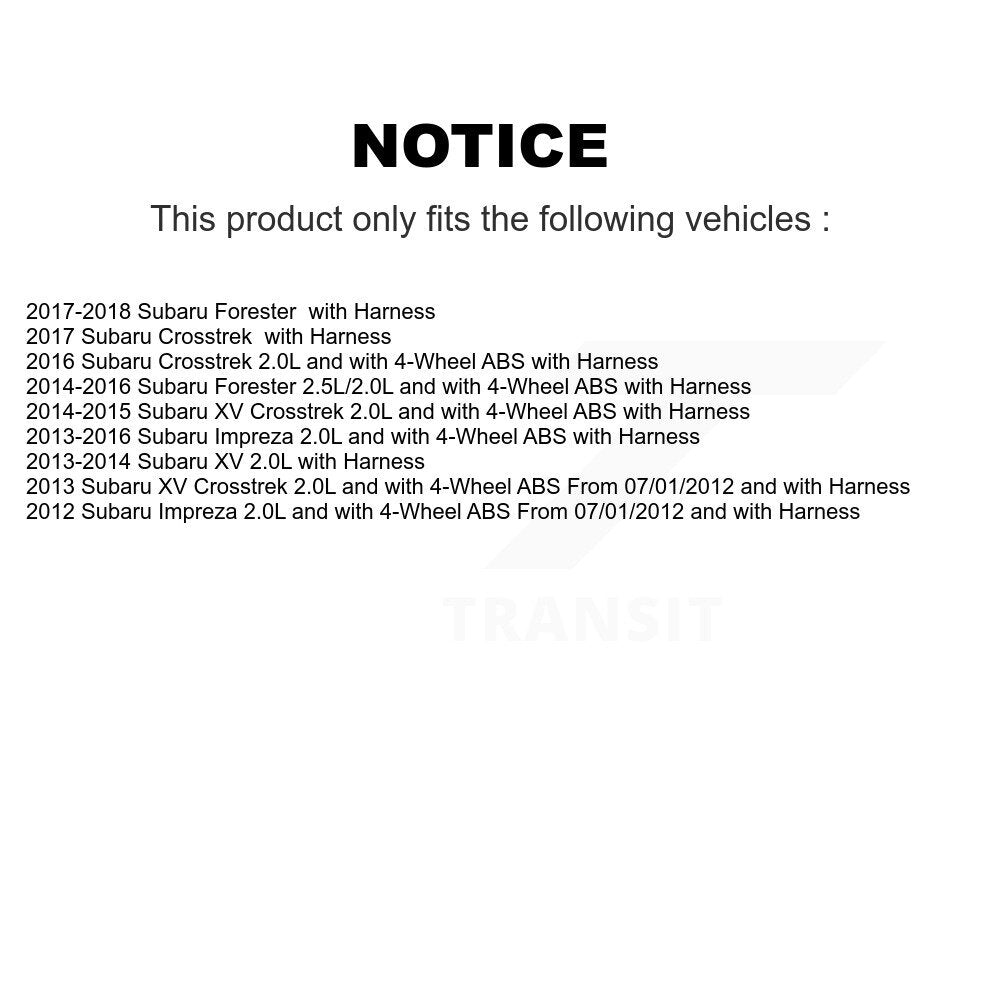 Capteur de vitesse de roue ABS avant droit, pour Subaru Forester Impreza XV Crosstrek