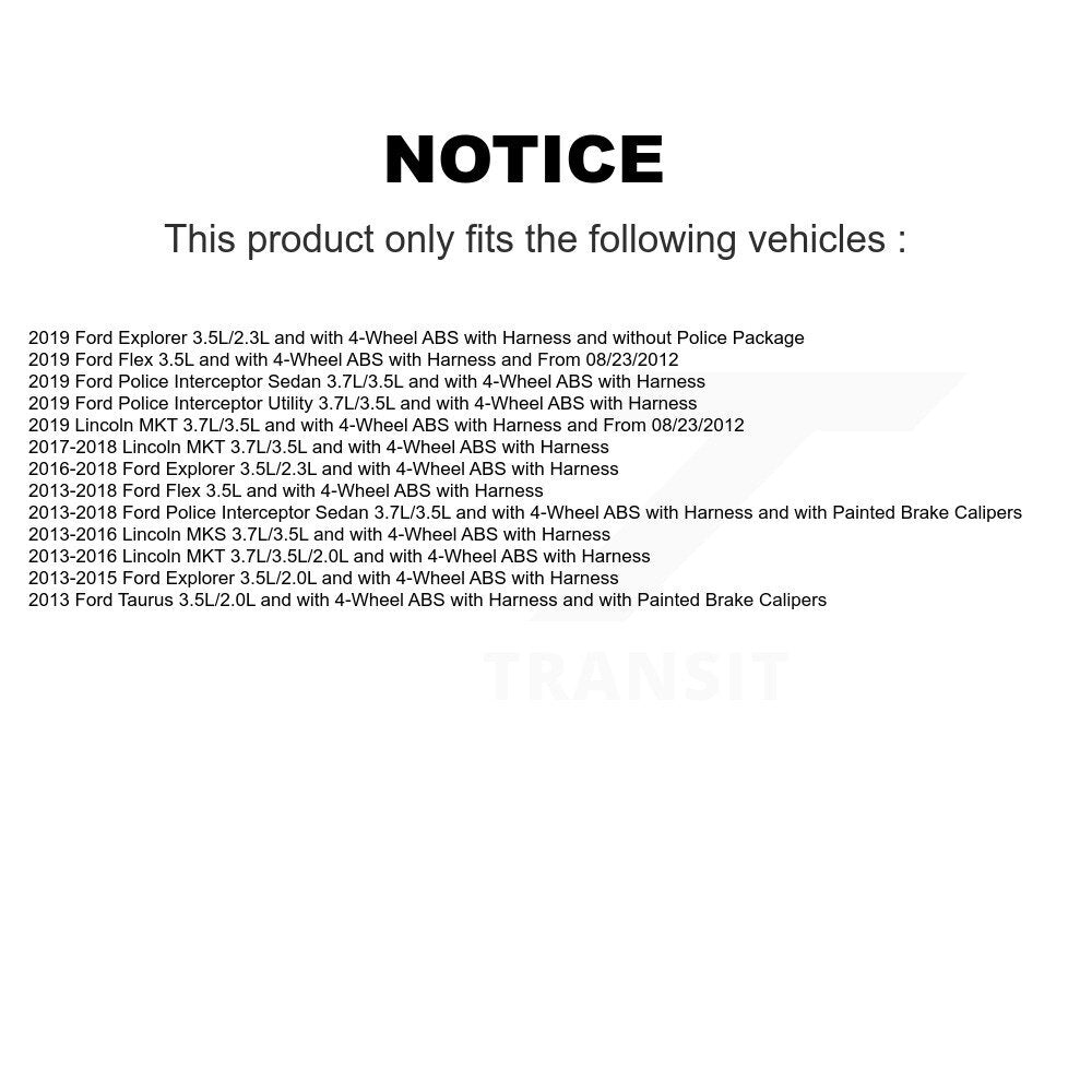 Capteur de vitesse de roue ABS avant, pour Ford Explorer Flex Police Interceptor Sedan MK