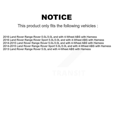 Capteur de vitesse de roue ABS arrière pour Land Rover Range Sport avec harnais SEN-2ABS289