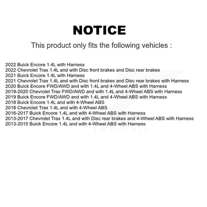 Capteur de vitesse de roue ABS arrière droit, pour Buick Encore Chevrolet Trax SEN-2ABS2909