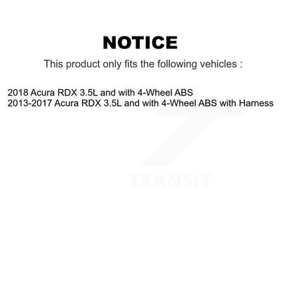 Capteur de vitesse de roue ABS avant gauche pour Acura RDX 3,5 L avec 4 roues SEN-2ABS2959