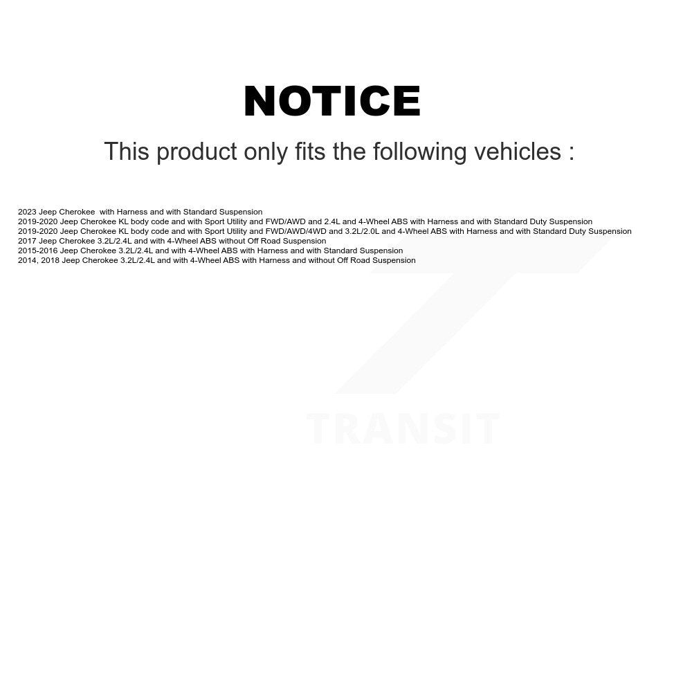 Capteur de vitesse de roue ABS pour Jeep Cherokee SEN-2ABS3005