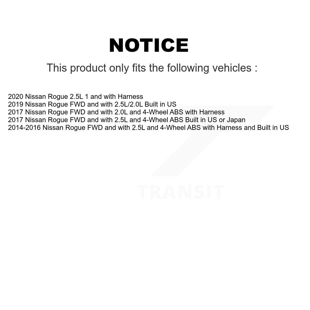 Capteur de vitesse de roue ABS arrière pour Nissan Rogue SEN-2ABS3007