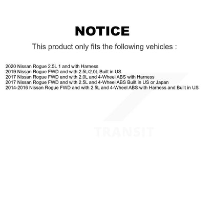 Capteur de vitesse de roue ABS arrière pour Nissan Rogue SEN-2ABS3007