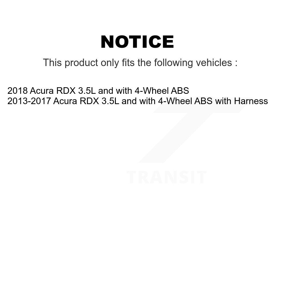 Capteur de vitesse de roue ABS avant droit pour Acura RDX 3,5 L avec 4 roues SEN-2ABS3033