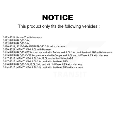 Capteur de vitesse de roue ABS arrière gauche, pour INFINITI Q50 Q60 Nissan Z SEN-2ABS3037