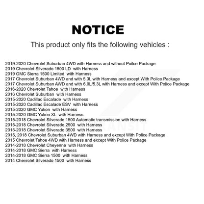 Capteur de vitesse de roue ABS, pour GMC Chevrolet Sierra 1500 Silverado Tahoe Yukon XL L