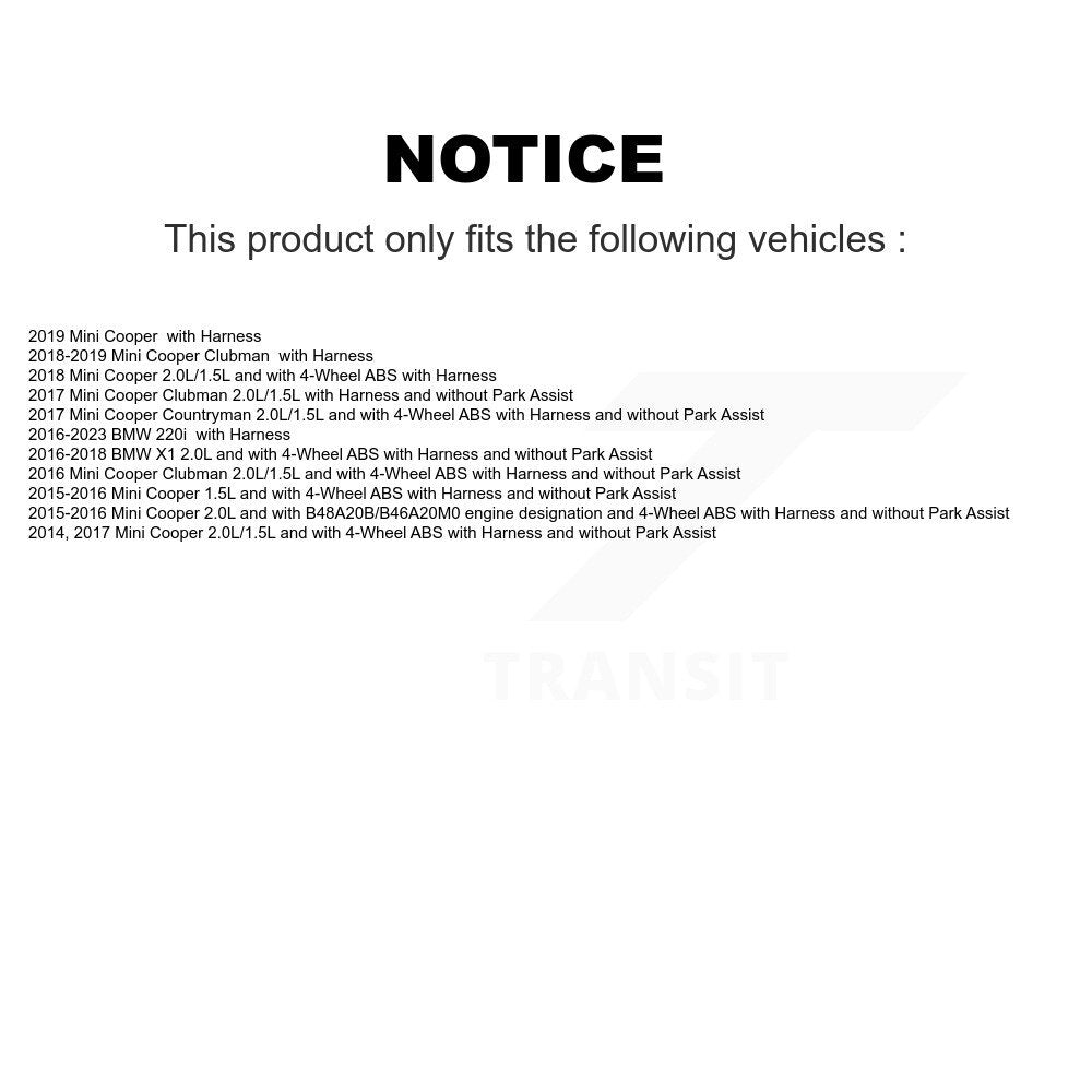 Capteur de vitesse de roue ABS arrière, pour Mini Cooper BMW X1 Clubman Countryman 220i