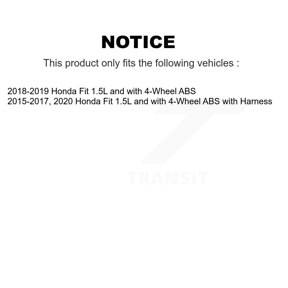 Capteur de vitesse de roue ABS arrière droit pour Honda Fit 1,5 l avec 4 roues SEN-2ABS3166