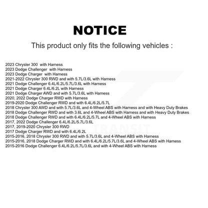 Capteur de vitesse de roue ABS avant, pour Dodge Charger Challenger Chrysler 300