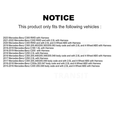 Capteur de vitesse de roue ABS pour Mercedes-Benz C300 C180 C200 C250 C350e avec harnais