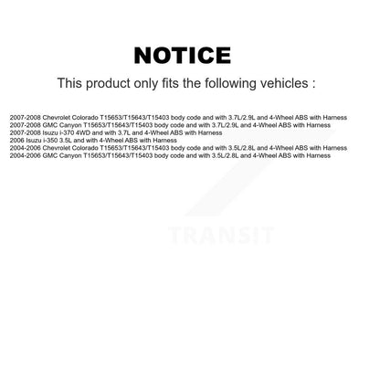 Capteur de vitesse de roue avant ABS, pour Chevrolet Colorado GMC Canyon Isuzu i-350 i-37
