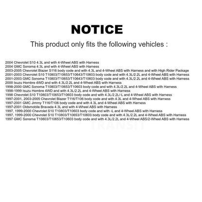 Capteur de vitesse de roue avant ABS, pour Chevrolet GMC Blazer S10 Sonoma Jimmy Isuzu
