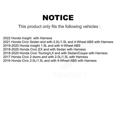 Capteur de vitesse de roue ABS avant droit pour Honda Civic Insight SEN-2ABS3501