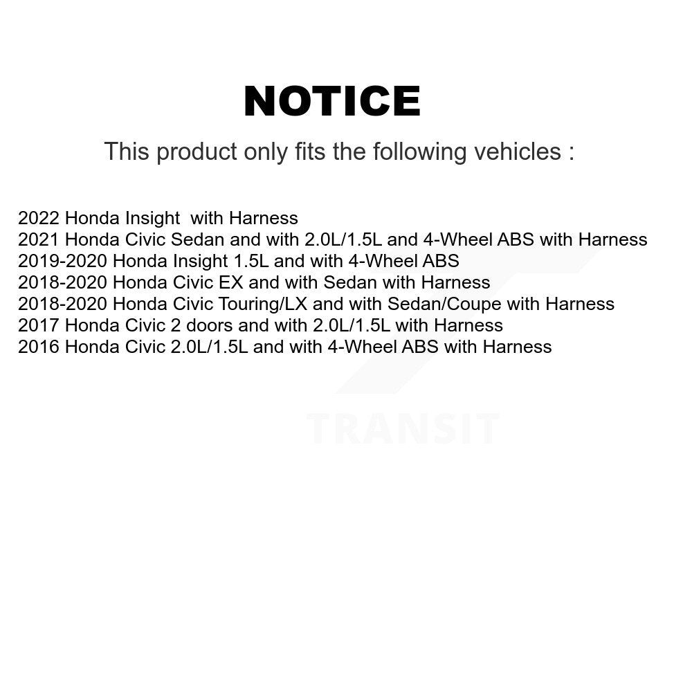 Capteur de vitesse de roue ABS avant gauche pour Honda Civic Insight SEN-2ABS3508